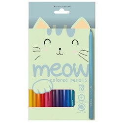 Карандаши пластиковые 18цв "MEOW" 30-0133 Bruno Visconti