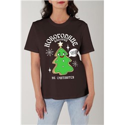 Фуфайка (футболка) женская Карнавал-3 (Шоколадный)