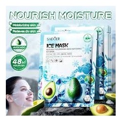 SADOER Питательная и охлаждающая тканевая маска для лица с экстрактом авокадо.