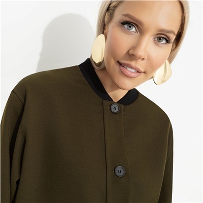 Бомбер с накладными карманами, Бунтарка (green)