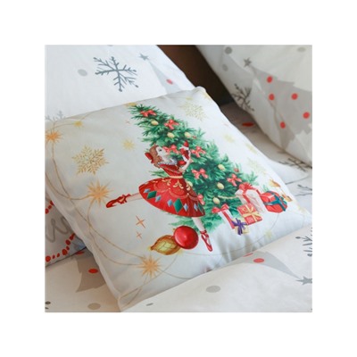 Подушка декоративная новогодняя «Этель. Балерина», 40×40 см, велюр