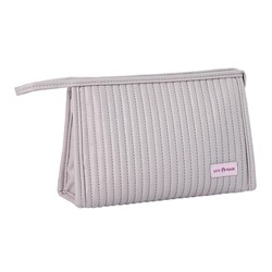 Kristaller Косметичка женская Love peace rectangular стёганая, пастельно-серый