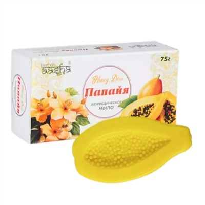 Aasha Herbals Аюрведическое косметическое мыло / Honey Dew Папайя, 75 г 24485