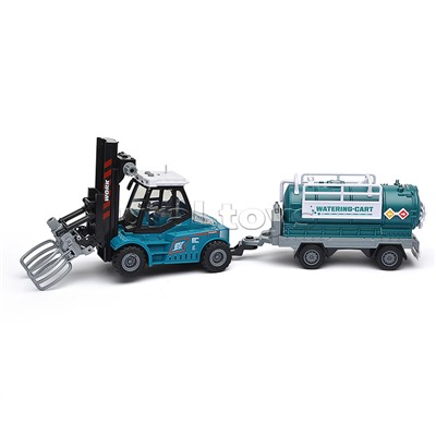 Машина "Вилочный погрузчик" с автоцистерной (свет, звук) в коробке