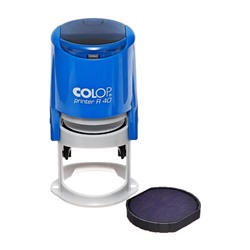 Оснастка для круглой печати автоматическая COLOP Printer R40, диаметр 41.5 мм, с крышкой, корпус синий