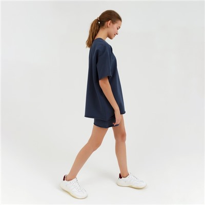 Костюм женский (футболка, шорты) MINAKU: Casual Collection, цвет графит, размер 46