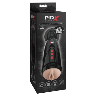 Мастурбатор-вагина с вибрацией Dirty Talk Starter Stroker