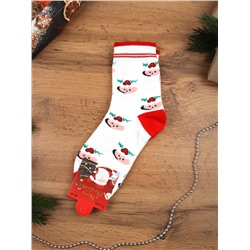 Носки р. 35-40 Новый год  / L827 /уп 10/300/ ОДНА ПАРА/ МАРКА