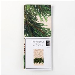 Полотенце «Этель» Еловые ветви 40×67 см, 100% хл, саржа 190 г/м²