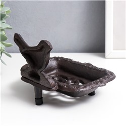 Фигурка-мыльница чугун «Птица», подставка для мелочей, 9×11×15 см