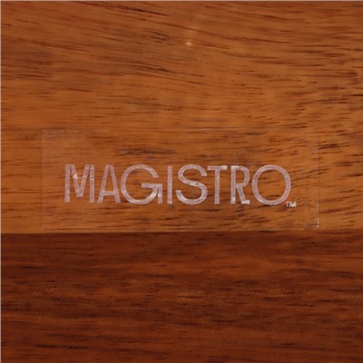 Набор соусников на деревянной подставке Magistro «Галактика», 4 предмета: 3 соусника 100 мл, подставка 33×9×5 см, фарфор, чёрный