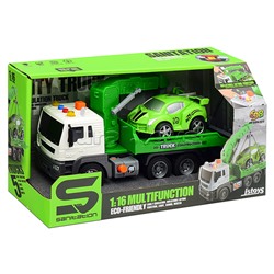 Машина "Эвакуатор спортивных машин" 1:16 (свет, звук) в коробке