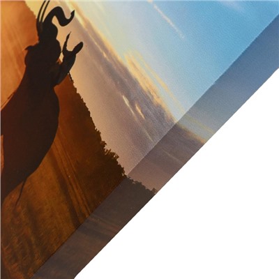 УЦЕНКА Картина-холст на подрамнике «Африканские слоны на закате» 60×100 см