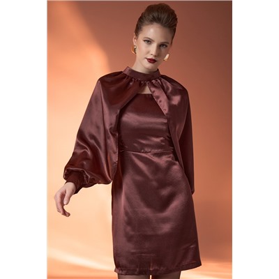 Платье с накидкой Мия (шоколадный)