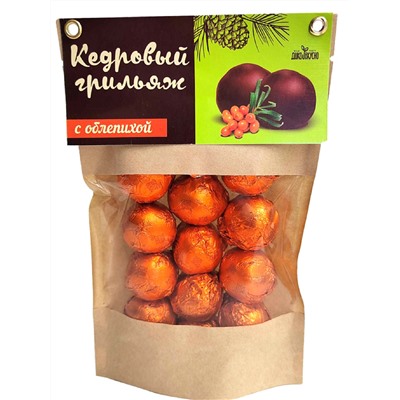 Конфеты кедровый метеорит с Облепихой / 160 г / дой-пак / ТМ Дико Вкусно