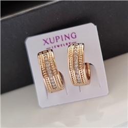 Серьги коллекция "Xuping" покрытие позолота, вставка: фианиты, Х000815213, арт.001.234