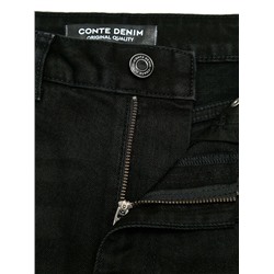 Актуальная коллекция CONTE CON-809 Черные джинсы-клёш с высокой линией талии