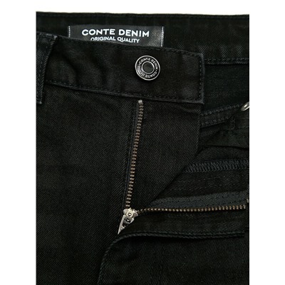 Актуальная коллекция CONTE CON-809 Черные джинсы-клёш с высокой линией талии