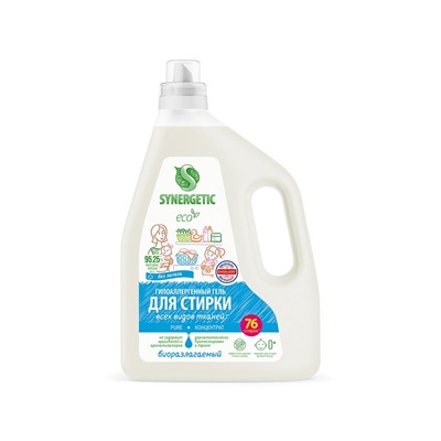 Гель для стирки PURE SYNERGETIC, гипоаллергенный, биоразлагаемый, 2.28 л