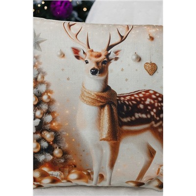 Наволочка декоративная новогодняя 2 шт рогожка НАТАЛИ, 1221269