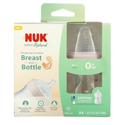 NUK, Simply Natural, Bottles, 0+ Months, Slow, 2 Pack, 5 oz ( 150 ml) Each