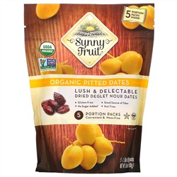 Sunny Fruit, Organic Pitted Dates, 5 Portion Packs, 1.76 oz ( 50 g) Each