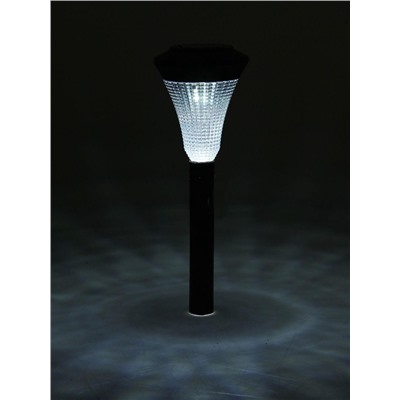 Садовый светильник «Рифлёный конус», уличный, на солнечной батарее, 1 LED, свечение белое