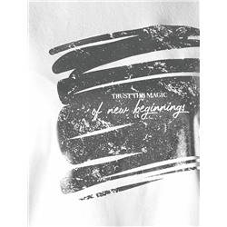 Нарядная футболка с принтом фольгой из премиального хлопка с эластаном