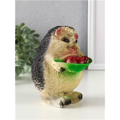 Копилка для денег «Ежик с ягодами», гипс, 14.5×10×11.5 см