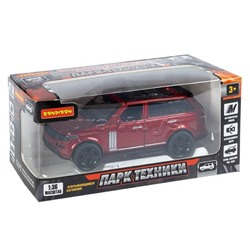 Машина метал. инерционная, М1:36, 3 открыв. двери "Парк Техники" джип бордовый