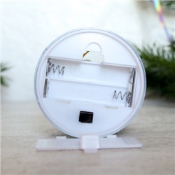 Свеча светодиодная подвижный фитиль в подсвечнике 6х8 см / VFR-109 /уп 12/480/Новогодняя