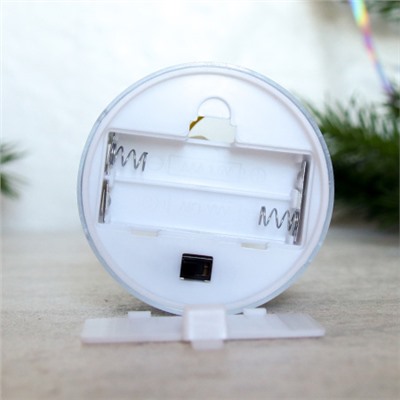 Свеча светодиодная подвижный фитиль в подсвечнике 6х8 см / VFR-109 /уп 12/480/Новогодняя