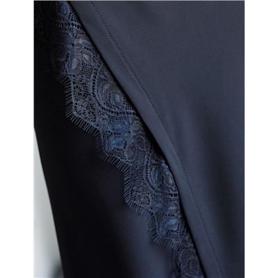 Юбка миди  на запАх из креп-шифона с кружевом