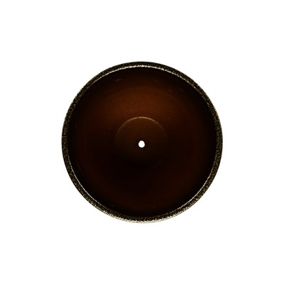 УЦЕНКА Горшок цветочный с поддоном 5 л, темное золото керамика, «Греция» (М)