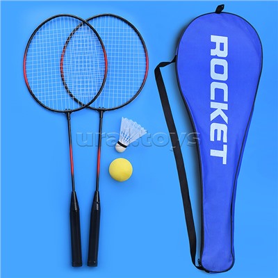 Набор Бадминтон (2 ракетки, волан,мячик) в сетке