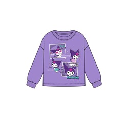 Фуфайка трикотажная для девочек (футболка с длинными рукавами)