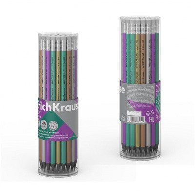 Карандаш пластиковый JOY® Металлик с ластиком HB 55274 ErichKrause