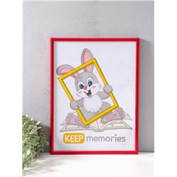 Фоторамка для фото 30×40 см Keep memories «Радуга», пластик, красный, (пластиковый экран)