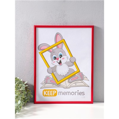 Фоторамка для фото 30×40 см Keep memories «Радуга», пластик, красный, (пластиковый экран)