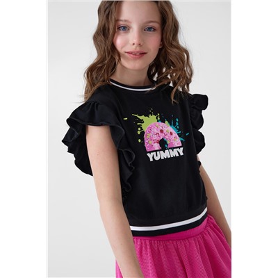 Джемпер трикотажный для девочек (футболка) PLAYTODAY, 1240347