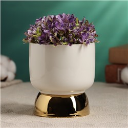 Декоративное кашпо для цветов «Кубок», 9×9×10 см, керамическое