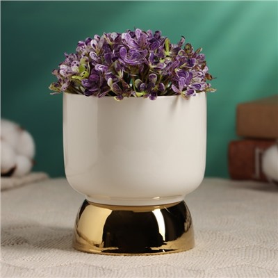 Декоративное кашпо для цветов «Кубок», 9×9×10 см, керамическое