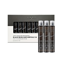 Jigott Ампульный филлер для волос с экстрактом черной фасоли / Signature Professional Black Bean Hair Ampoule, 10 шт. x 13 мл