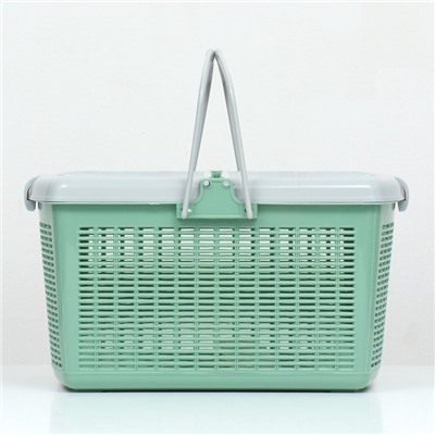 Корзина, 47×36×27.5 см, пластик, оливковая