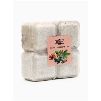 Соляной брикет набор 4 шт. "Можжевельник, чабрец, кедр, пихта« по 200 г »Добропаровъ"