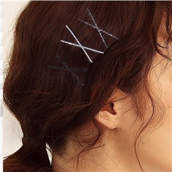 Невидимки для волос блестящие, Набор 24 штуки, длина 5 см.