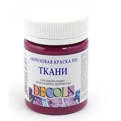 Акриловая краска по ткани "Декола" 50мл Розовая 4128334 Невская палитра