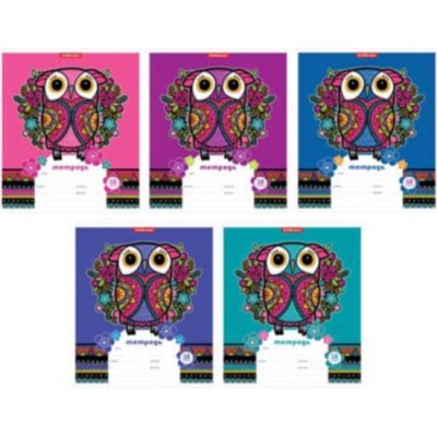 Тетрадь  18л клетка 45092 Folk Owl ErichKrause