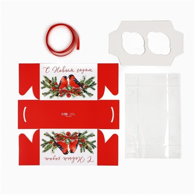 Коробка для капкейка «С Новым годом», 16×8×10 см