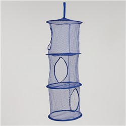 Корзина подвесная для игрушек, 3 секции, 27×27×70 см, МИКС